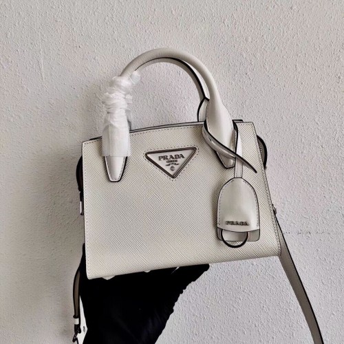 Prada Minibolso de piel Saffiano 2BA269 Blanco