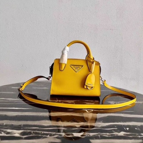 Minibolso Prada de piel Saffiano 2BA269 amarillo