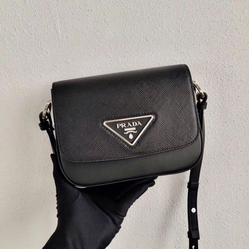 Minibolso de hombro Prada de piel Saffiano 2BD249 negro