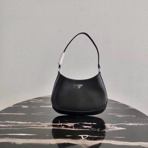 Bolso de hombro Prada de piel Saffiano 2BC499 negro