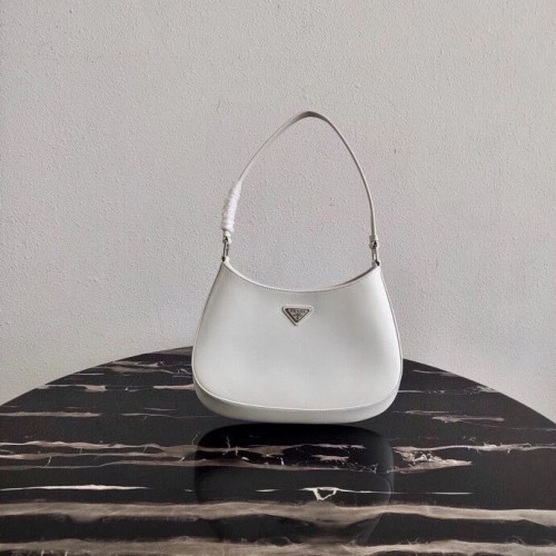 Bolso de hombro Prada de piel Saffiano 2BC499 blanco
