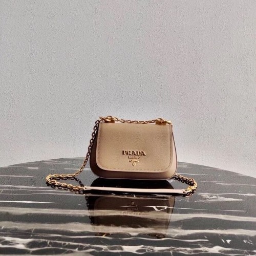Bolso de hombro Prada en piel Saffiano 2BD275 Galletas