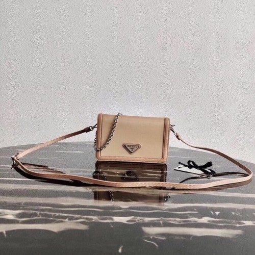 Bolso de hombro Prada en piel Saffiano 2BP019 Galletas