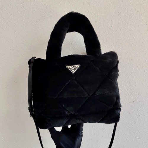 Prada Shearling tote 1BG378 negro