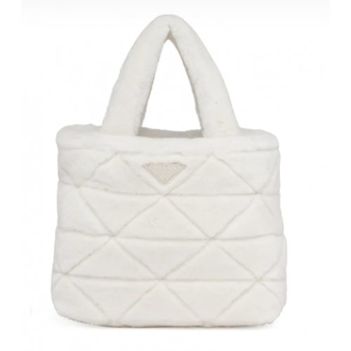 Prada Shearling tote 1BG378 blanco