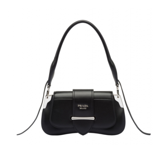 Bolso de hombro Prada Sidonie de piel 1BD168 negro