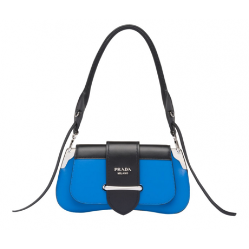 Prada Sidonie bandolera de piel 1BD168 azul