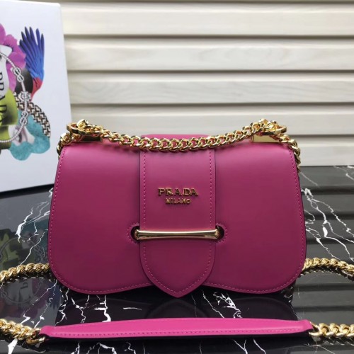 Prada Sidonie bandolera de piel 1BD184 Rosa