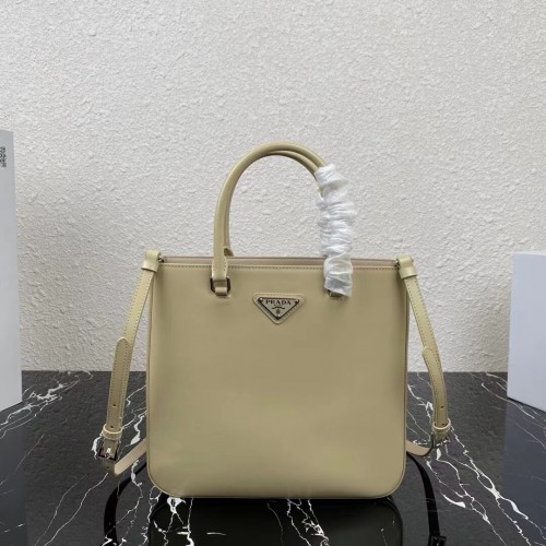 Tote Prada de piel cepillada 1BA330 Galletas