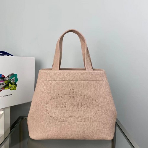 Bolso tote de piel Prada 1AG833 rosa