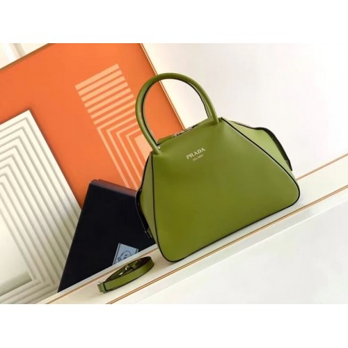Prada Bolso de mano Supernova pequeño en piel 1BA366 verde