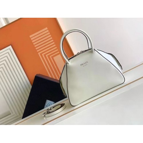 Prada Bolso de mano Supernova pequeño en piel 1BA366 blanco