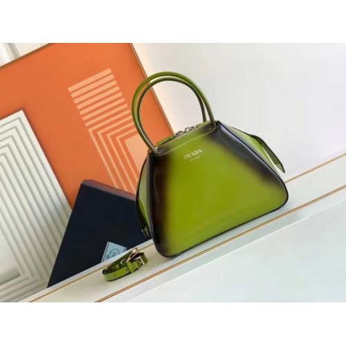 Bolso tote de piel Prada 1BD663A verde