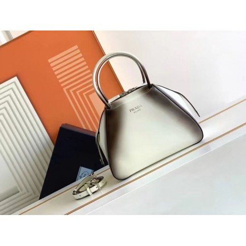 Bolso tote de piel Prada 1BD663A blanco