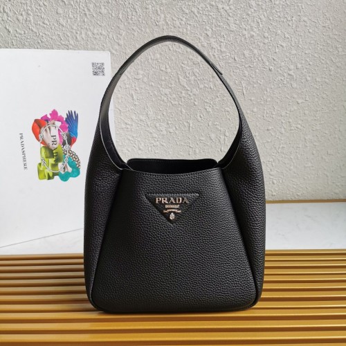 Bolso tote de cuero original Prada 1BC127 negro