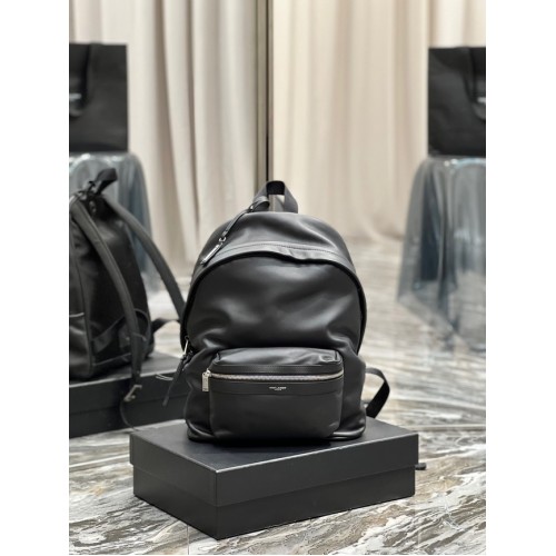 MOCHILA SAINT LAUREN CITY DE CUERO LISO CUERO 534967 negro