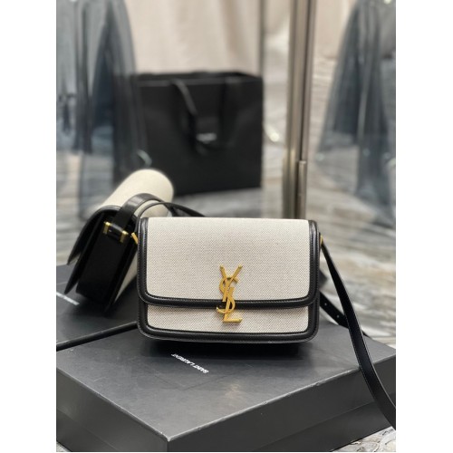 SAINT LAUREN SOLFERINO MEDIANO SATCHEL EN CAJA SAINT LAURENT PIEL 634307 negro