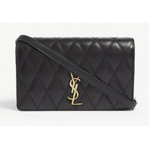 SAINT LAURENT Bolso bandolera Angie de piel acolchada 568906 negro