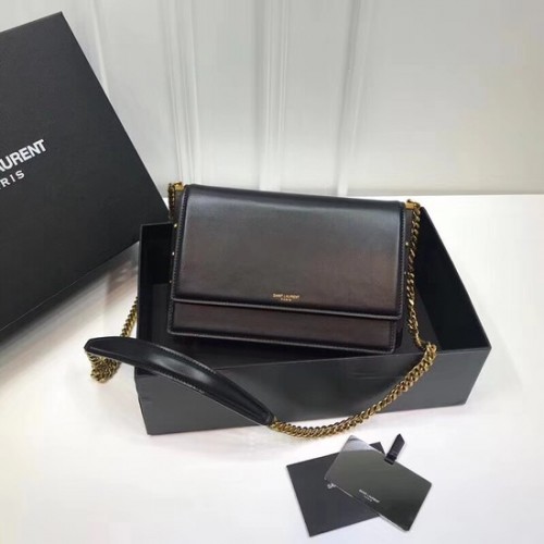 SAINT LAURENT Bolso de hombro de piel Bellechasse 513667 negro