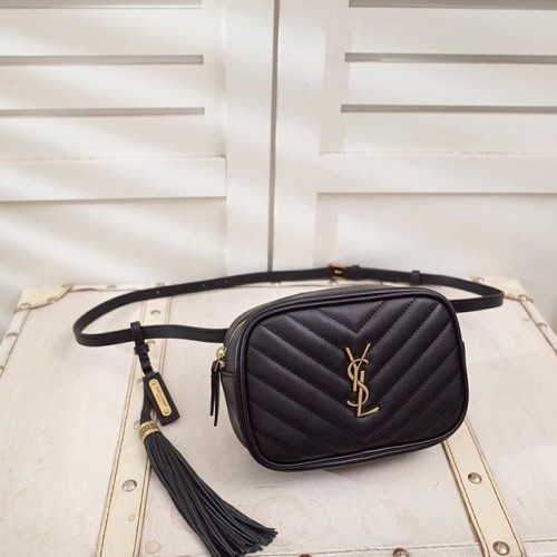 SAINT LAURENT Bolsillo de piel de vacuno 534817 negro