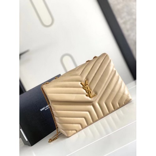 SAINT LAURENT LOULOU MEDIANO EN PIEL MATELASSE 459749 MARFIL NATURAL
