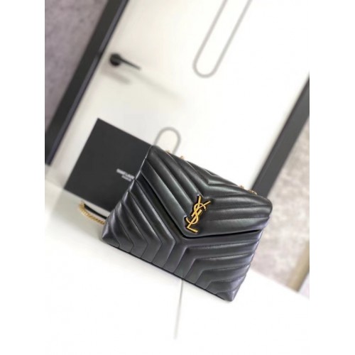 SAINT LAURENT LOULOU MEDIANO EN CUERO MATELASSE 459749 negro