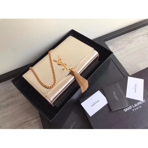 SAINT LAURENT Bandolera mediana Kate 18831 dorado