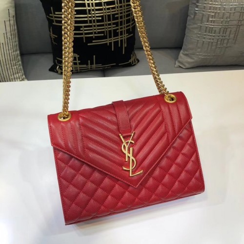 SAINT LAURENT Cartera mediana 487206 rojo