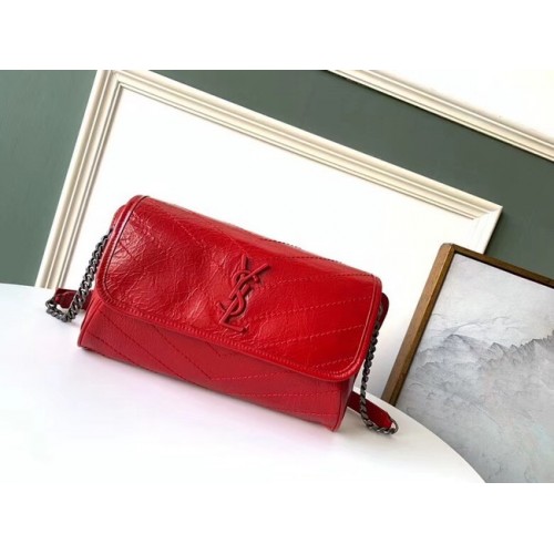SAINT LAURENT Riñonera de piel Niki 577124 rojo