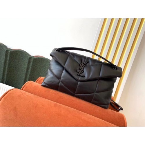 SAINT LAURENT Bolso de hombro en piel original 577475 Negro y herrajes en tonos negros