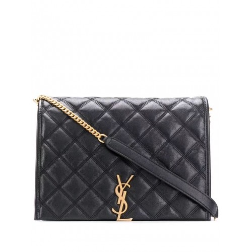 SAINT LAURENT Bolso bandolera de piel Y579607 negro