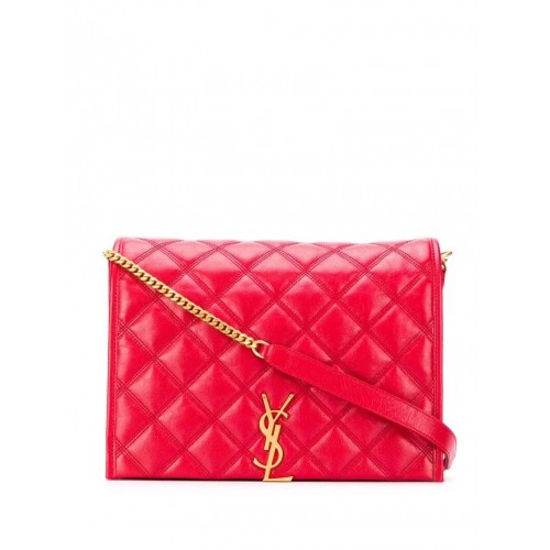 SAINT LAURENT Bolso bandolera de piel Y579607 rojo