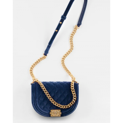 BOLSO MENSAJERO PEQUEÑO NIÑO CHANEL AS3350 Azul Marino