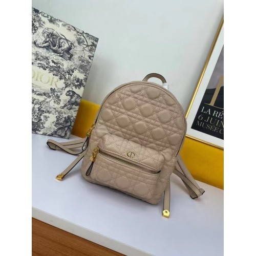MOCHILA DIOR PEQUEÑA Piel de cordero Cannage M9222U rosa claro