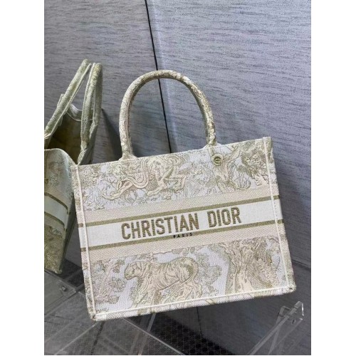PEQUEÑO BOOK TOTE DIOR Bordado C1287-8 crema