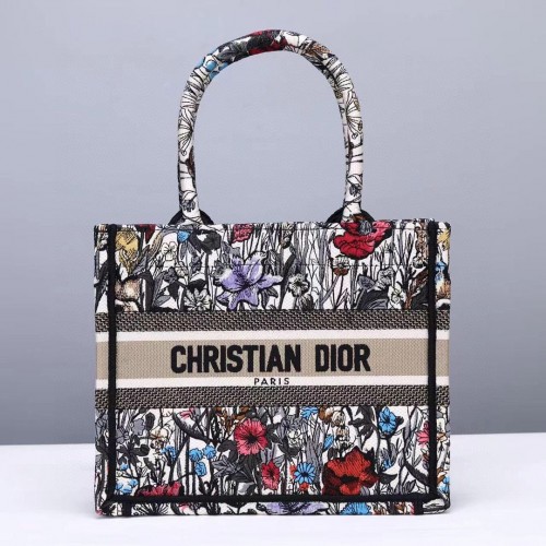 TOTE DIOR BOOK TOTE Multicolor Bordado Mille Fleurs M1265