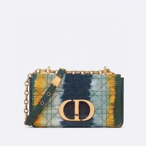 BOLSO PEQUEÑO DIOR CARO Denim bordado M9241 azul