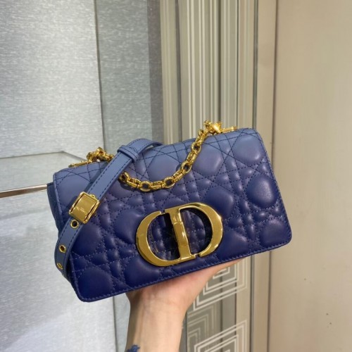 BOLSO PEQUEÑO DIOR CARO Piel de cordero Cannage azul índigo degradado M9241