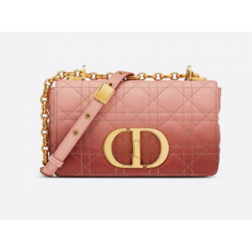 BOLSO PEQUEÑO DIOR CARO Piel de cordero Cannage rosa degradado M9241