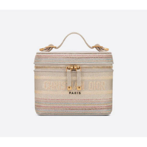 NECESER DIORTRAVEL PEQUEÑO Bordado a rayas multicolor S5489C