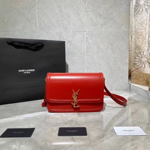 CARTERA MEDIANA SOLFERINO EN PIEL BOX SAINT LAURENT Y63435 ROJO