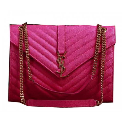 Saint Laurent Classic Monogramme Cannage Pattern Flap Bag Y5480 Rosa