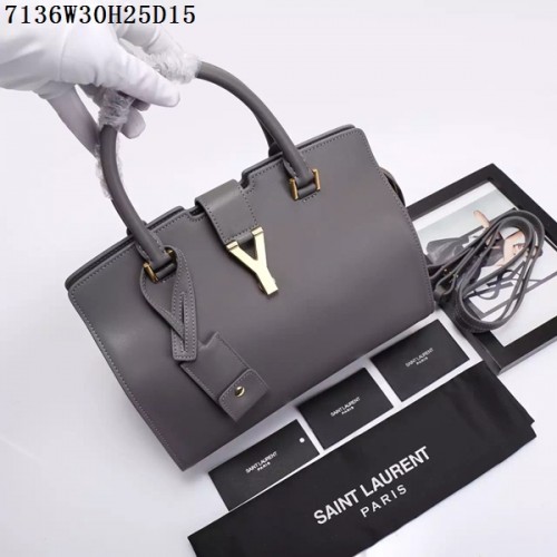 Saint Laurent Small Classic Monogramme Leather Flap Bag Y7136 Gris