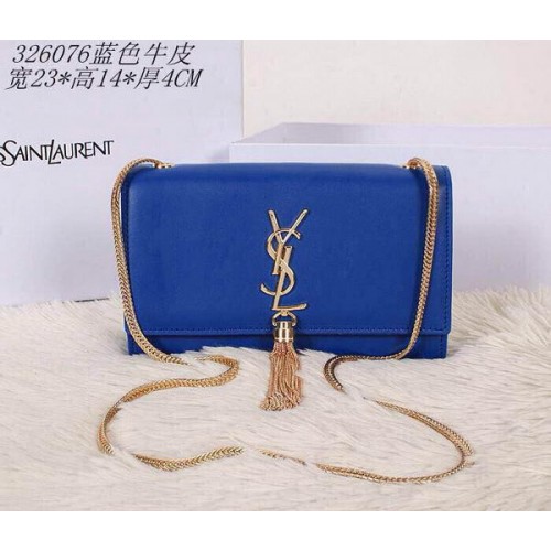Saint Laurent Mini Monogram Bandolera Bandolera 326076 Azul