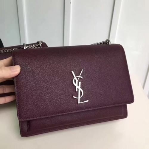 Saint Laurent mini Monogramme bandolera bandolera 441971 Vino