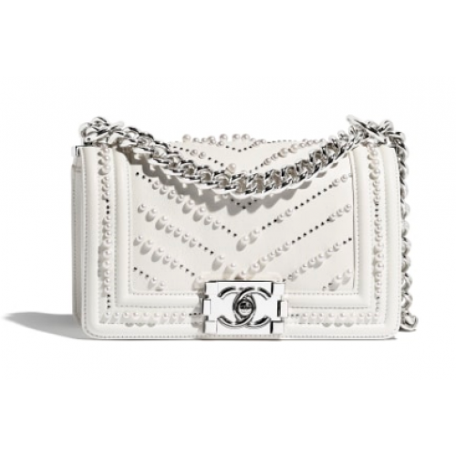 Bolso con solapa de canal para niño pequeño A67085 blanco