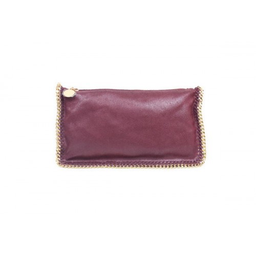 Stella McCartney 865 Burdeos Falabella PVC Fold Over Clutch