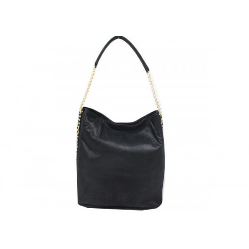 Bolso hobo de piel de becerro Stella McCartney 836 Black