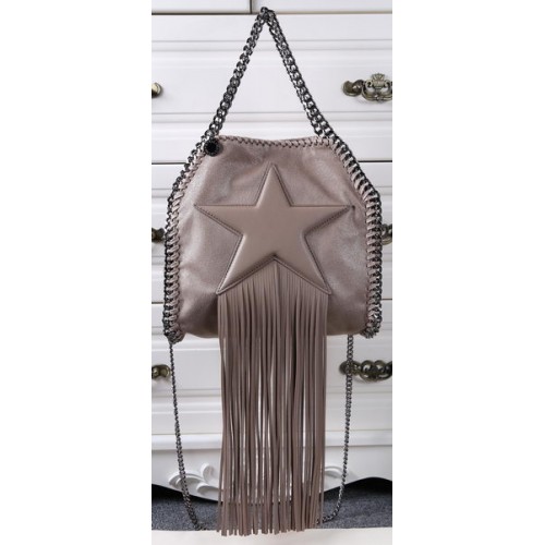 Stella McCartney Falabella Fringed Star Mini Tote Bag SM8865 Caqui