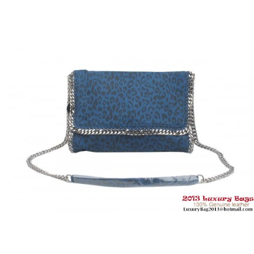 Stella McCartney Falabella Bolso bandolera de PVC con estampado de leopardo 822 Azul